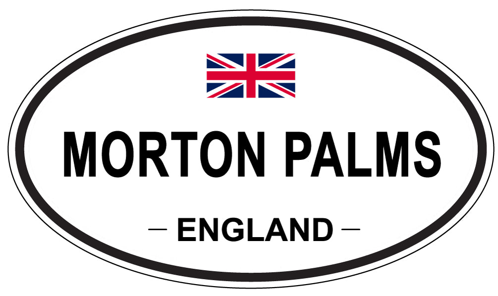 MORTON PALMS, ENGLAND - Oval Sticker