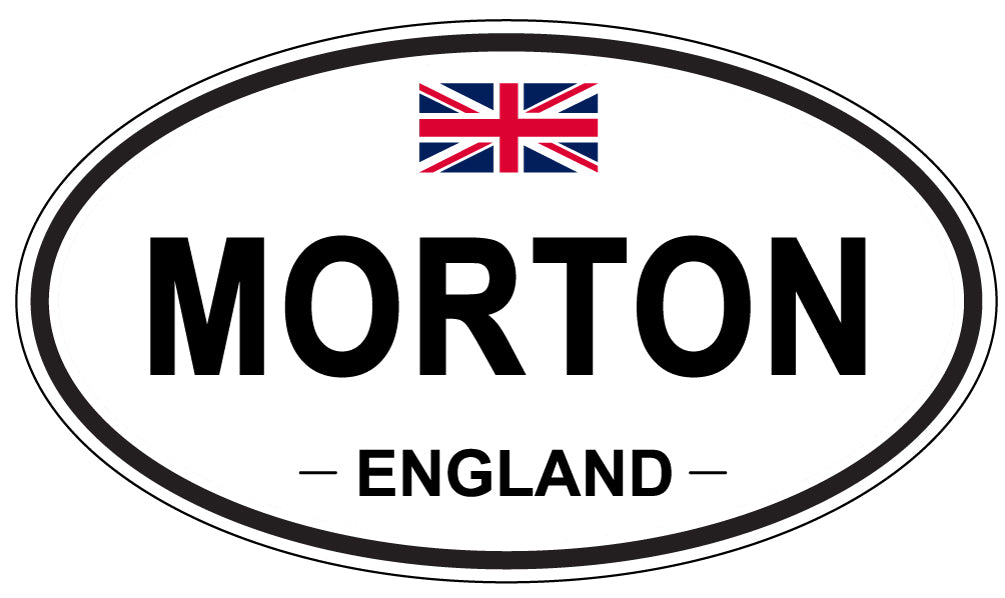 MORTON, ENGLAND - Oval Sticker