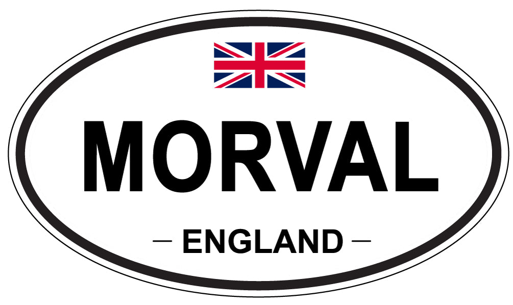 MORVAL, ENGLAND - Oval Sticker