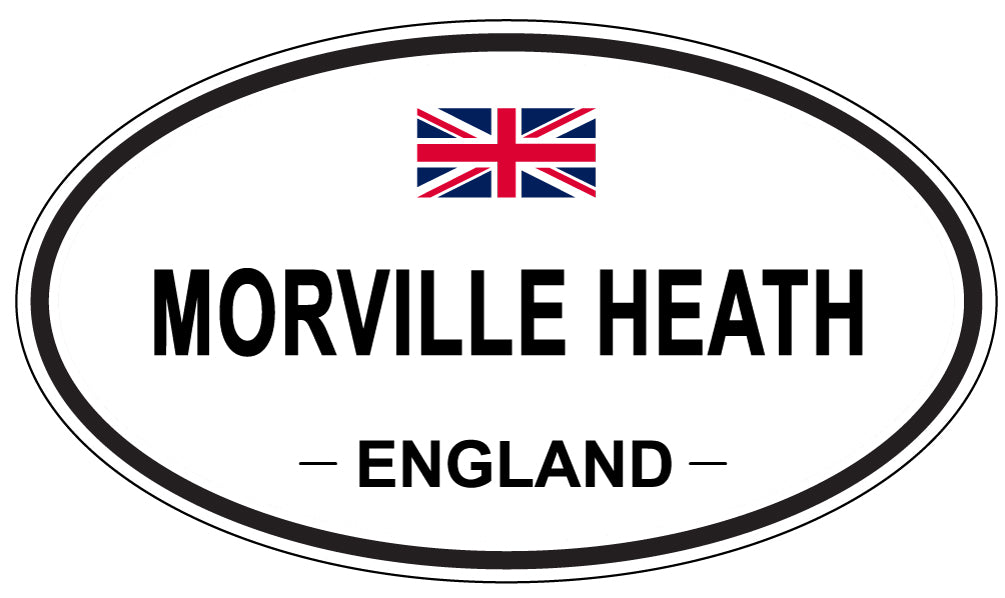 MORVILLE HEATH, ENGLAND - Oval Sticker