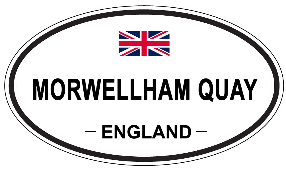 MORWELLHAM QUAY, ENGLAND - Oval Sticker
