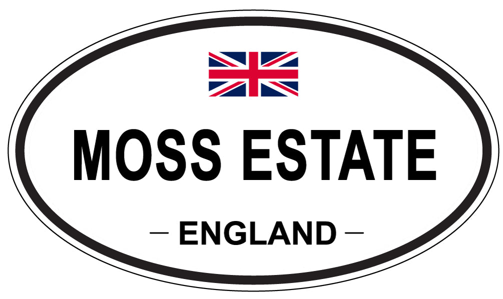 MOSS ESTATE, ENGLAND - Oval Sticker