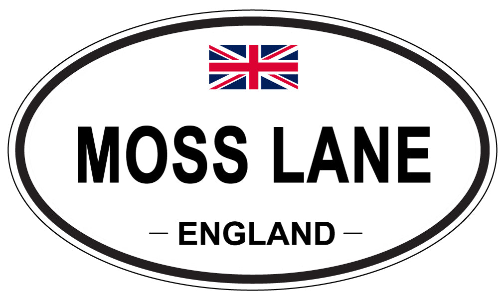 MOSS LANE, England - Oval Magnet