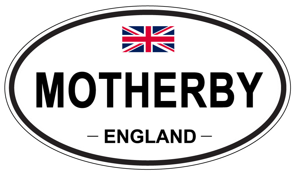 MOTHERBY, ENGLAND - Oval Sticker