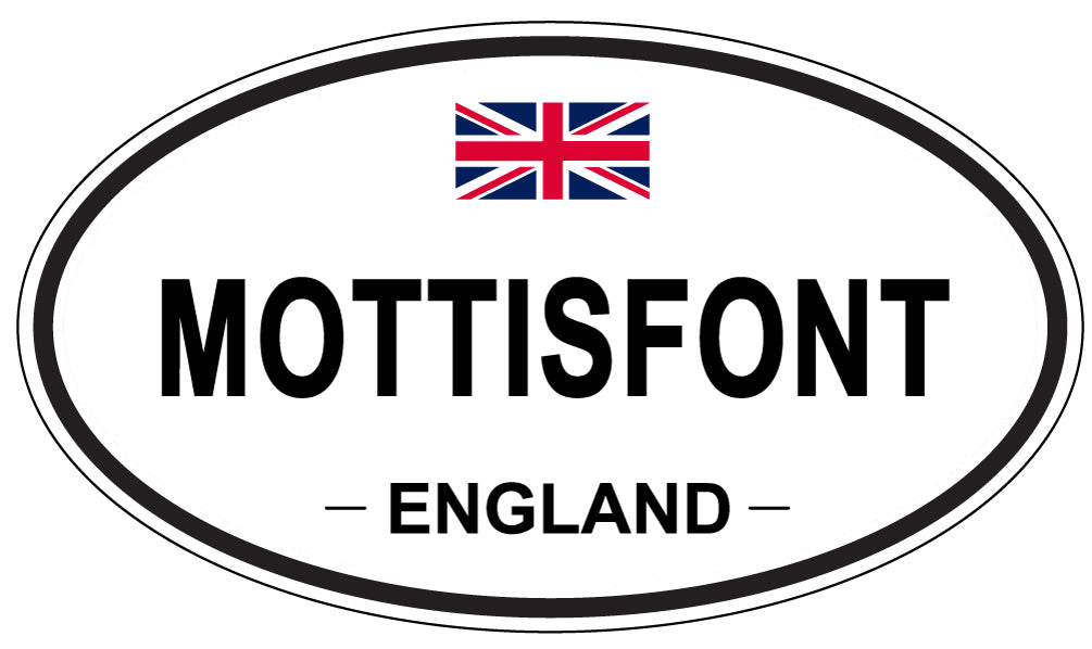 MOTTISFONT, ENGLAND - Oval Sticker