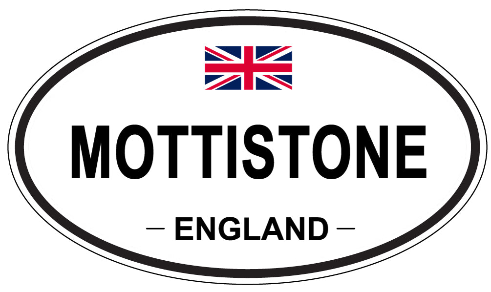 MOTTISTONE, ENGLAND - Oval Sticker