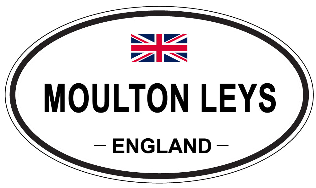MOULTON LEYS, ENGLAND - Oval Sticker