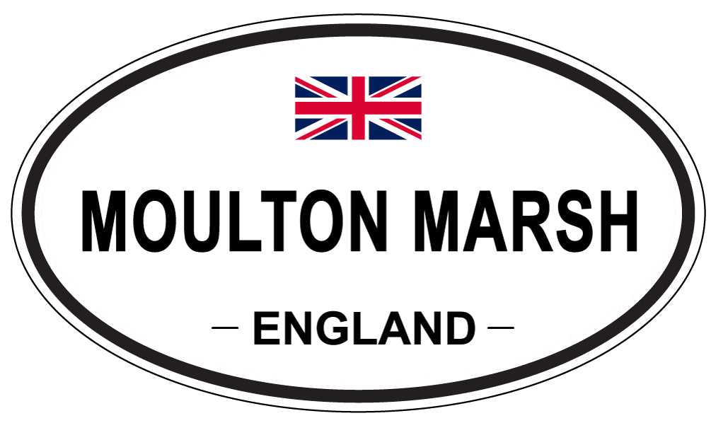 MOULTON MARSH, ENGLAND - Oval Sticker