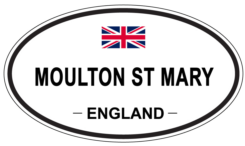 MOULTON ST MARY, ENGLAND - Oval Sticker