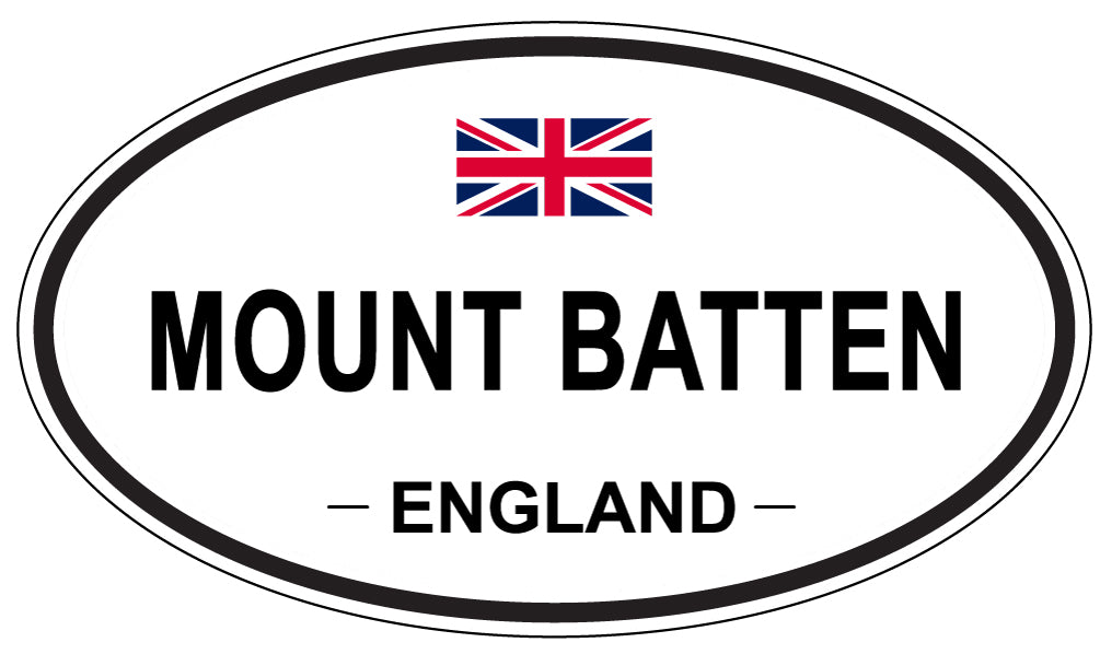 MOUNT BATTEN, ENGLAND - Oval Sticker