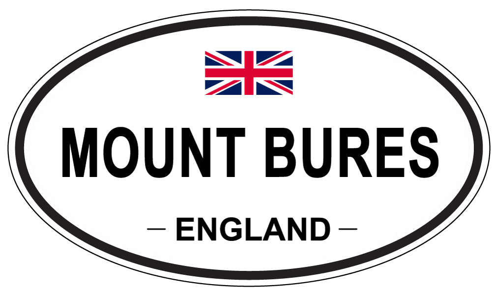 MOUNT BURES, ENGLAND - Oval Sticker