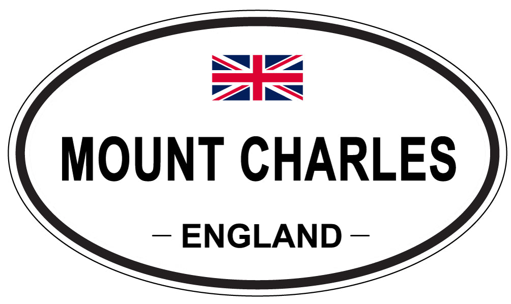 MOUNT CHARLES, ENGLAND - Oval Sticker