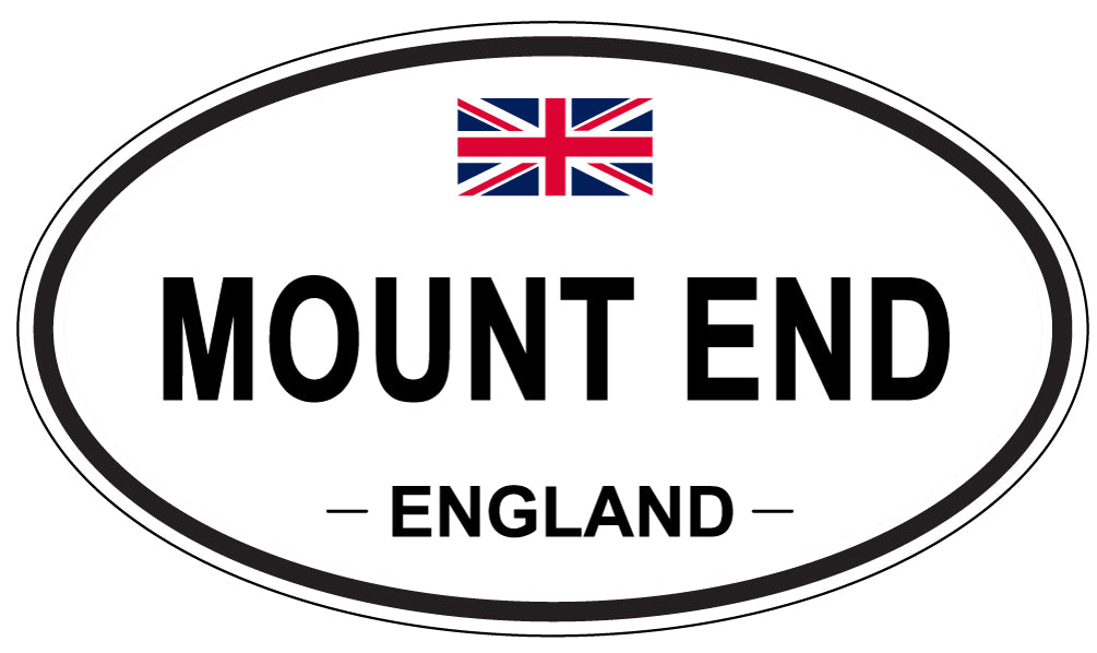 MOUNT END, ENGLAND - Oval Sticker
