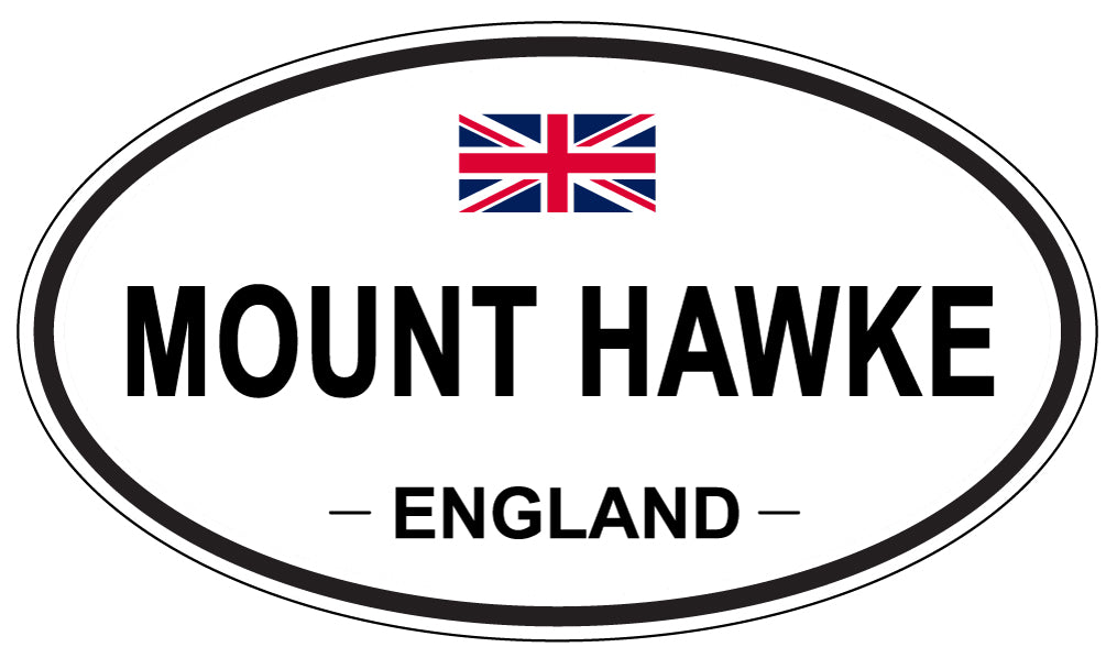 MOUNT HAWKE, ENGLAND - Oval Sticker