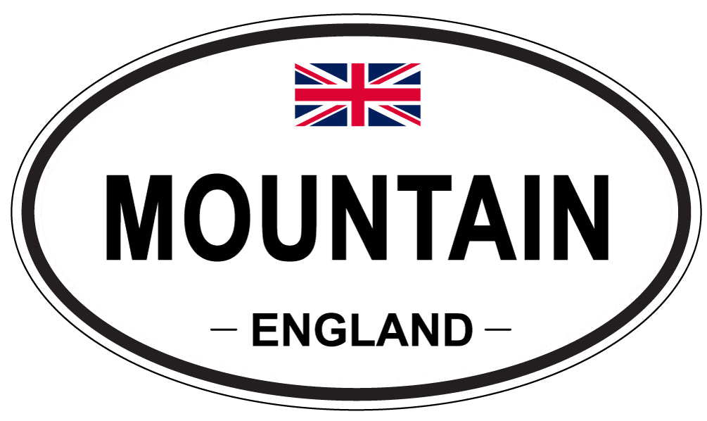 MOUNTAIN, ENGLAND - Oval Sticker