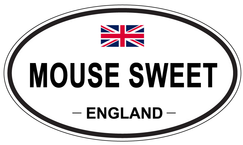 MOUSE SWEET, England - Oval Magnet