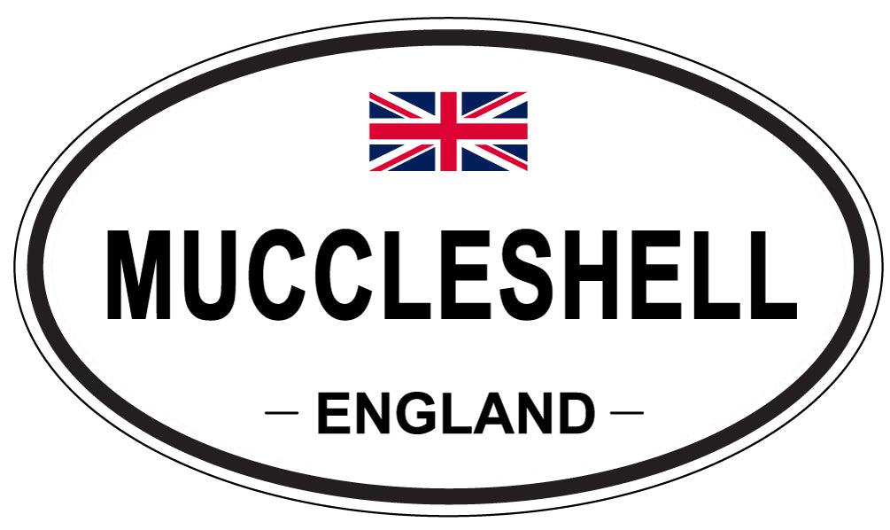 MUCCLESHELL, ENGLAND - Oval Sticker