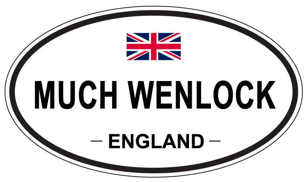 MUCH WENLOCK, ENGLAND - Oval Sticker
