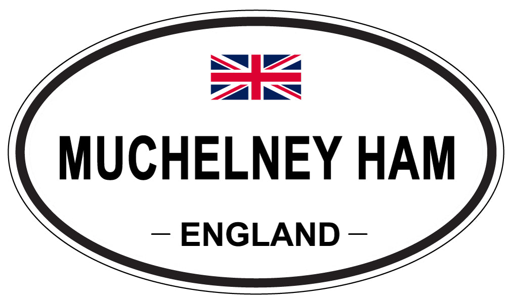 MUCHELNEY HAM, ENGLAND - Oval Sticker