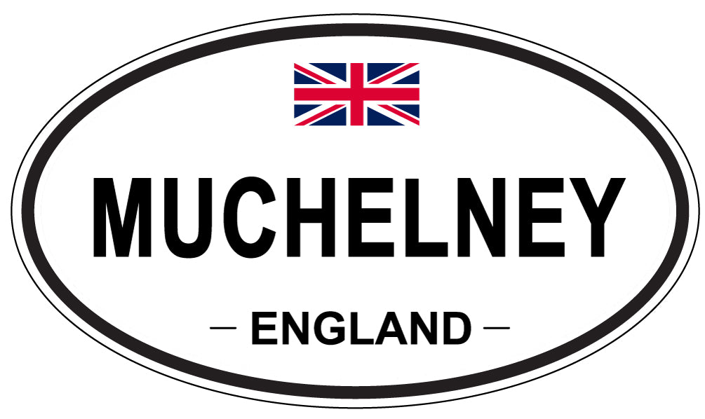 MUCHELNEY, ENGLAND - Oval Sticker