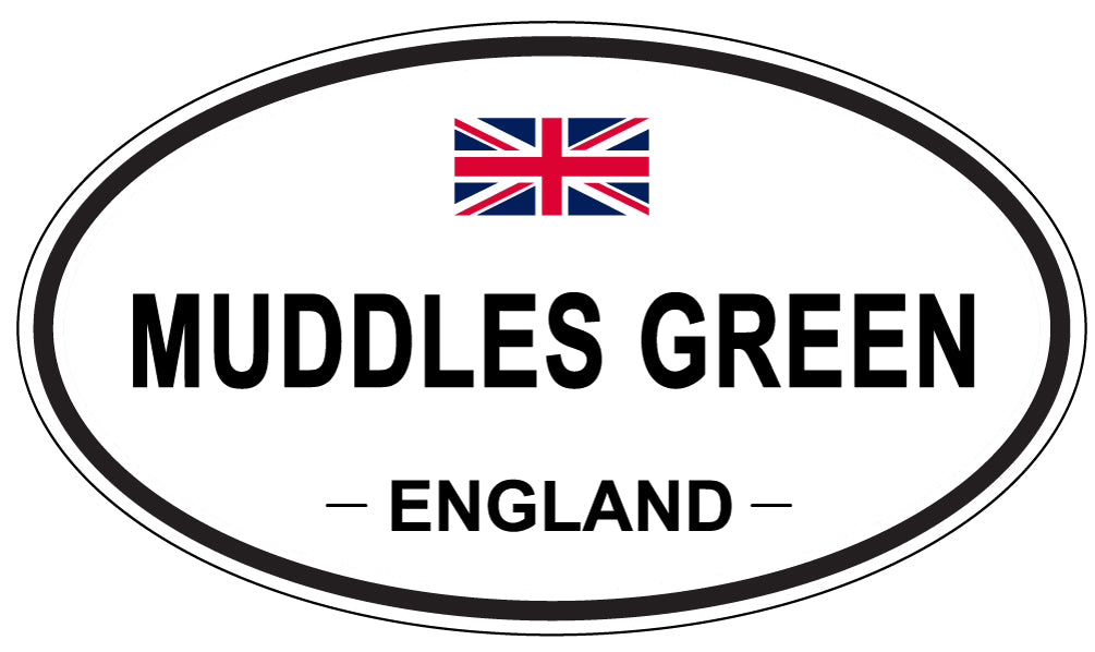 MUDDLES GREEN, England - Oval Magnet