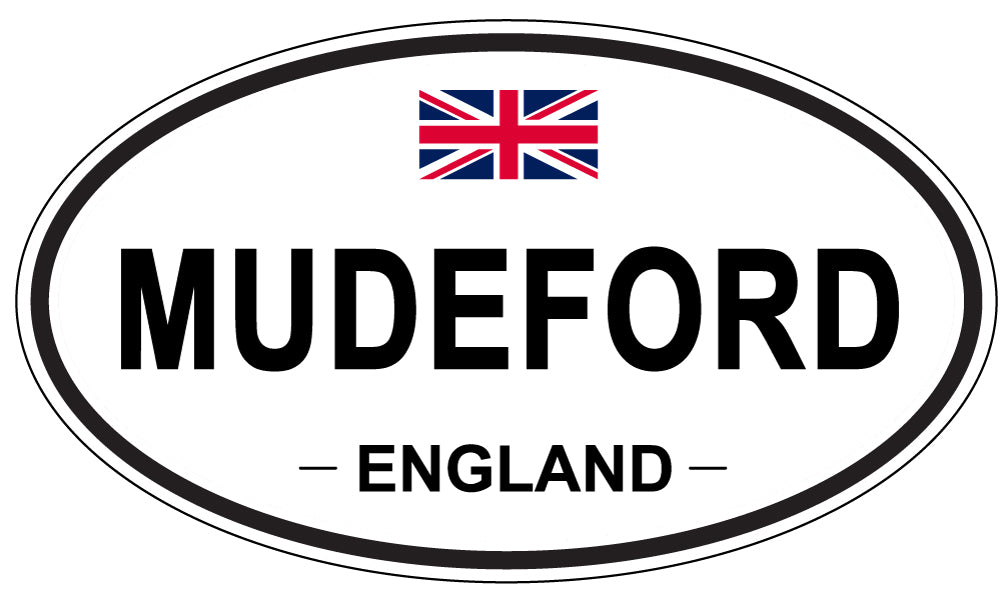 MUDEFORD, ENGLAND - Oval Sticker