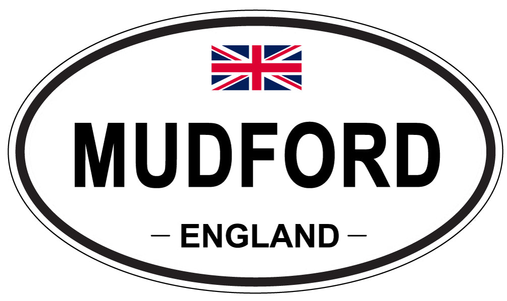 MUDFORD, ENGLAND - Oval Sticker
