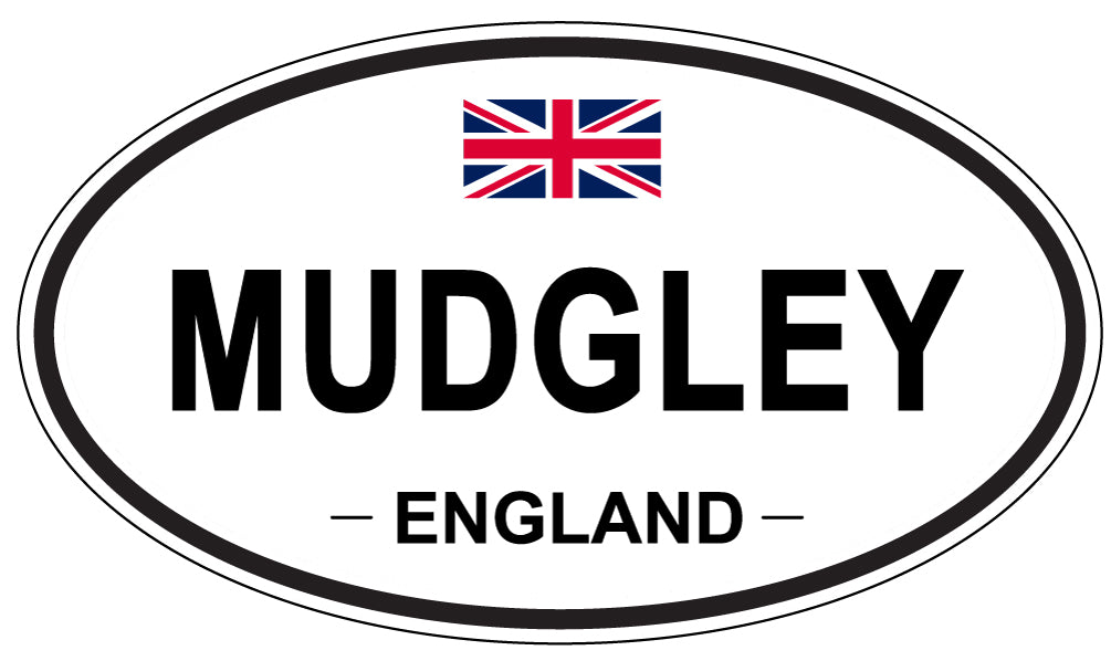 MUDGLEY, ENGLAND - Oval Sticker
