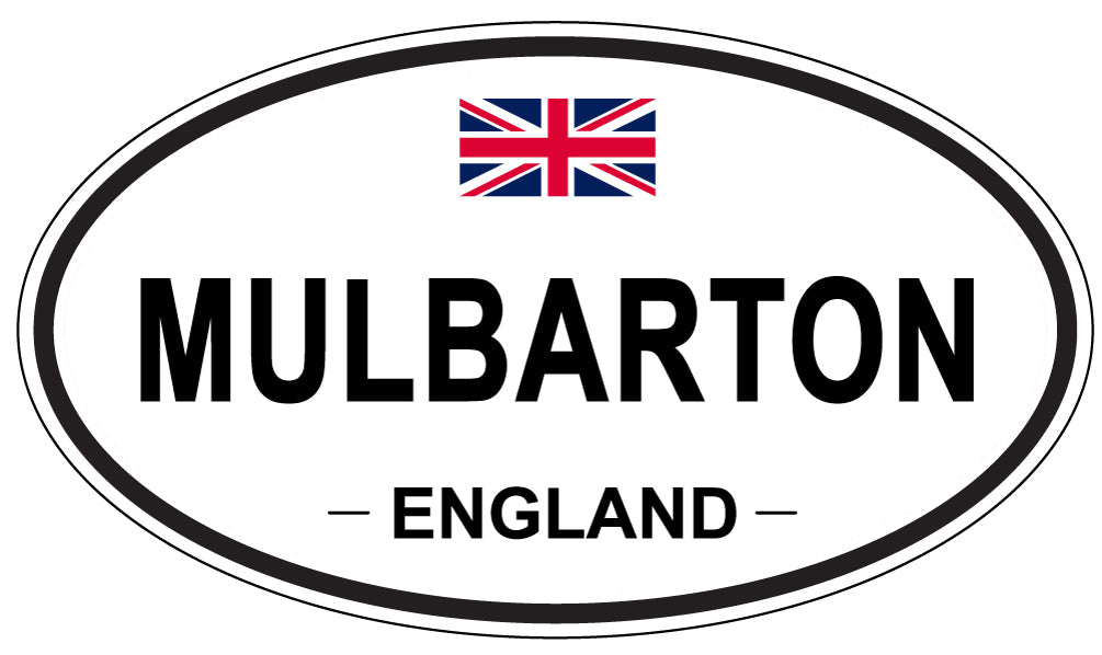 MULBARTON, ENGLAND - Oval Sticker