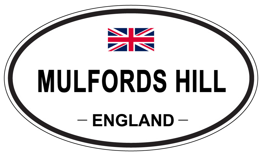 MULFORDS HILL, ENGLAND - Oval Sticker