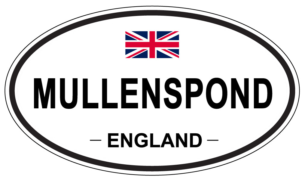 MULLENSPOND, ENGLAND - Oval Sticker