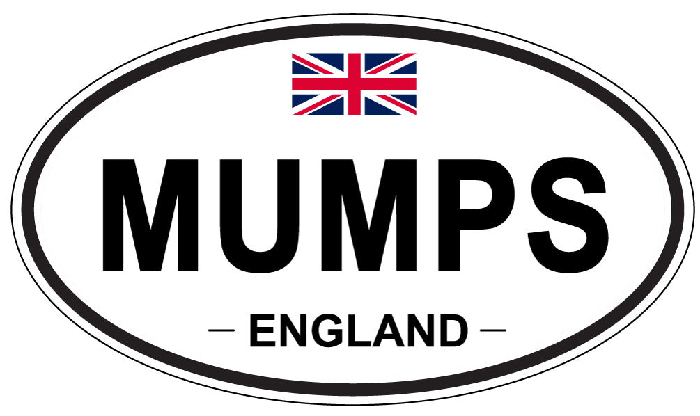 MUMPS, ENGLAND - Oval Sticker