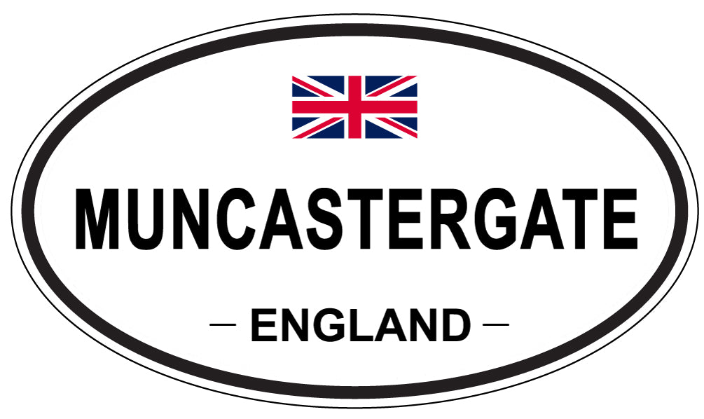 MUNCASTERGATE, ENGLAND - Oval Sticker