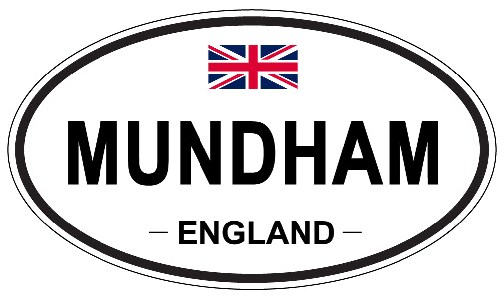 MUNDHAM, ENGLAND - Oval Sticker