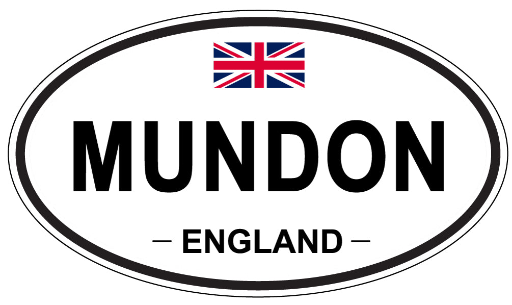 MUNDON, ENGLAND - Oval Sticker