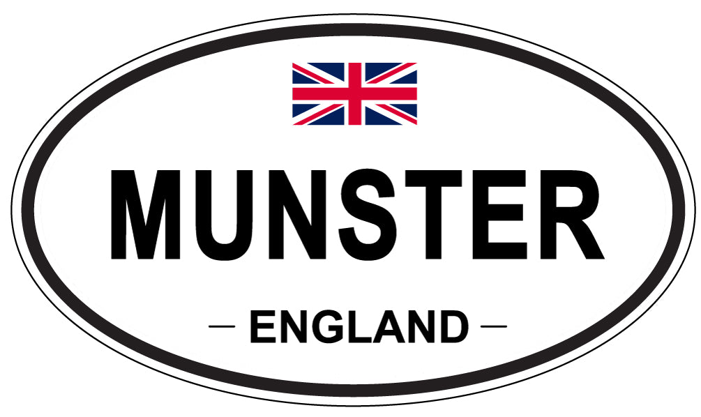 MUNSTER, ENGLAND - Oval Sticker