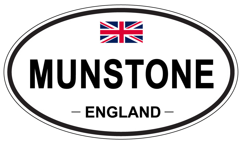 MUNSTONE, ENGLAND - Oval Sticker