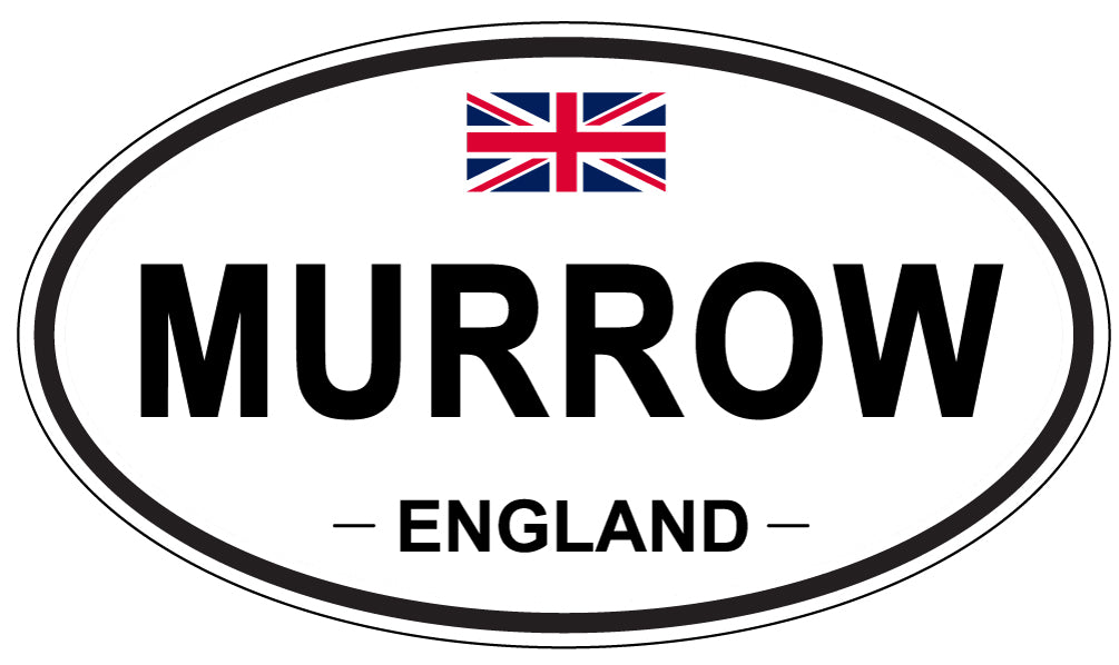 MURROW, ENGLAND - Oval Sticker