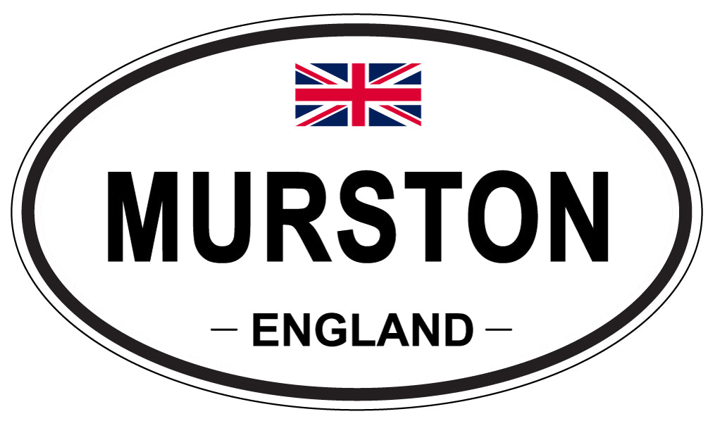 MURSTON, ENGLAND - Oval Sticker