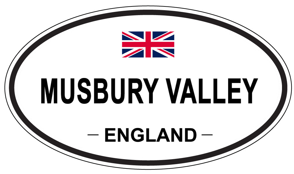 MUSBURY VALLEY, England - Oval Magnet