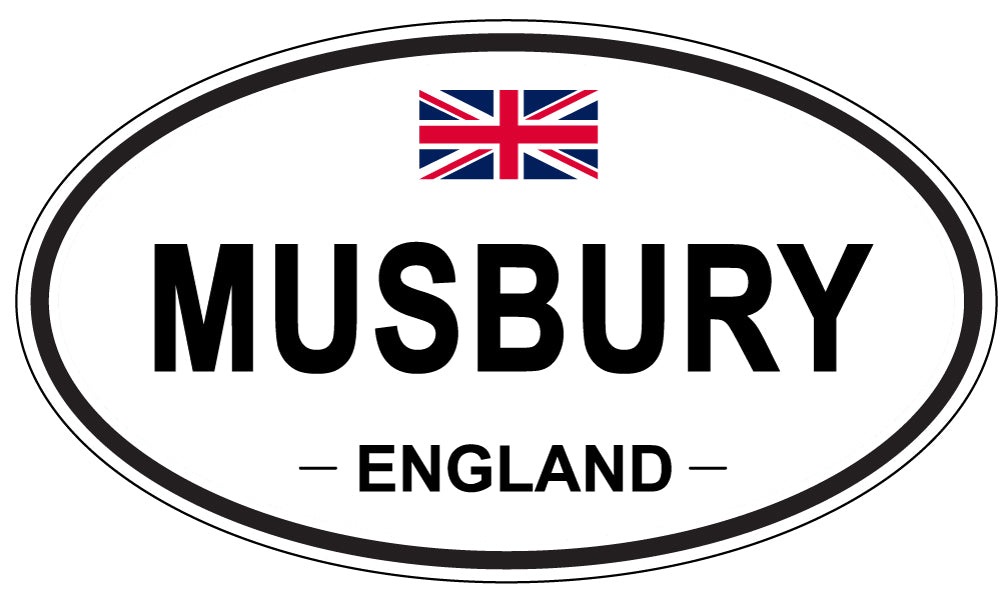 MUSBURY, ENGLAND - Oval Sticker