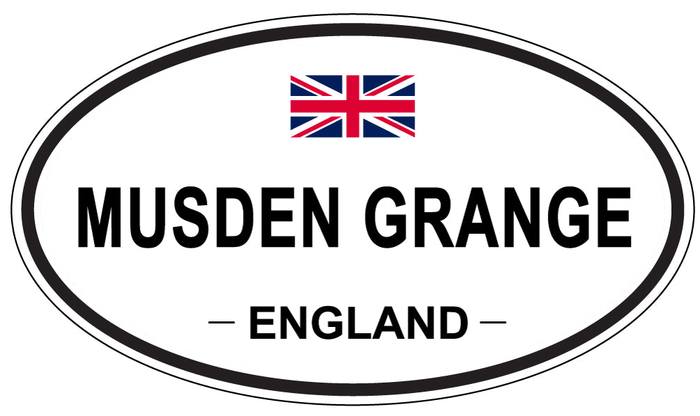 MUSDEN GRANGE, ENGLAND - Oval Sticker