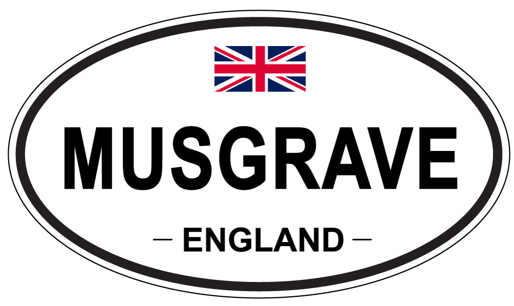 MUSGRAVE, ENGLAND - Oval Sticker