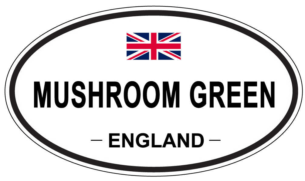 MUSHROOM GREEN, England - Oval Magnet