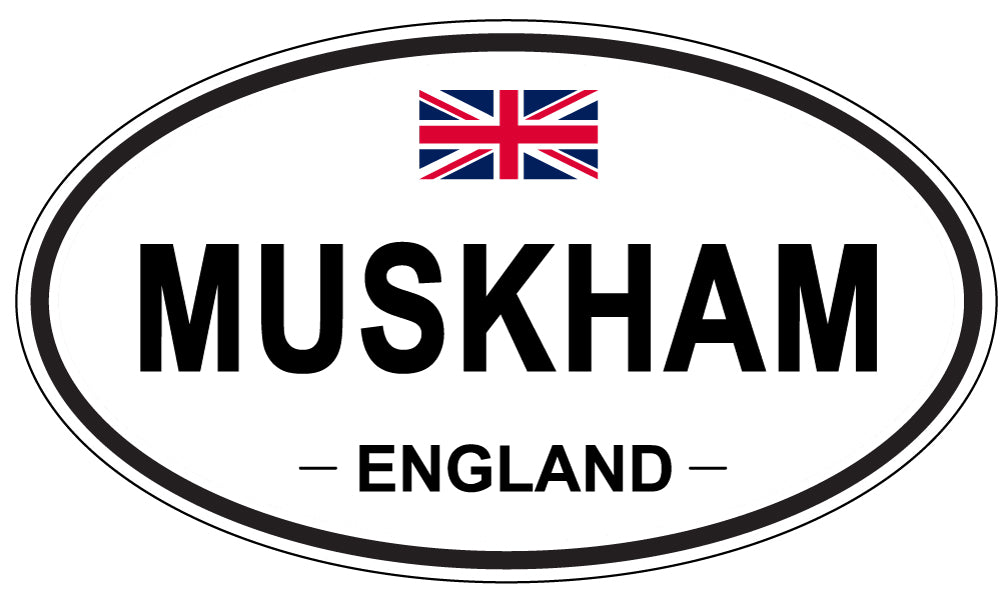 MUSKHAM, ENGLAND - Oval Sticker