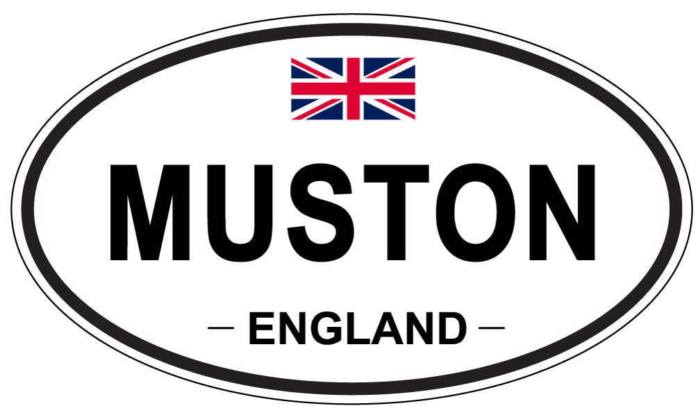 MUSTON, ENGLAND - Oval Sticker
