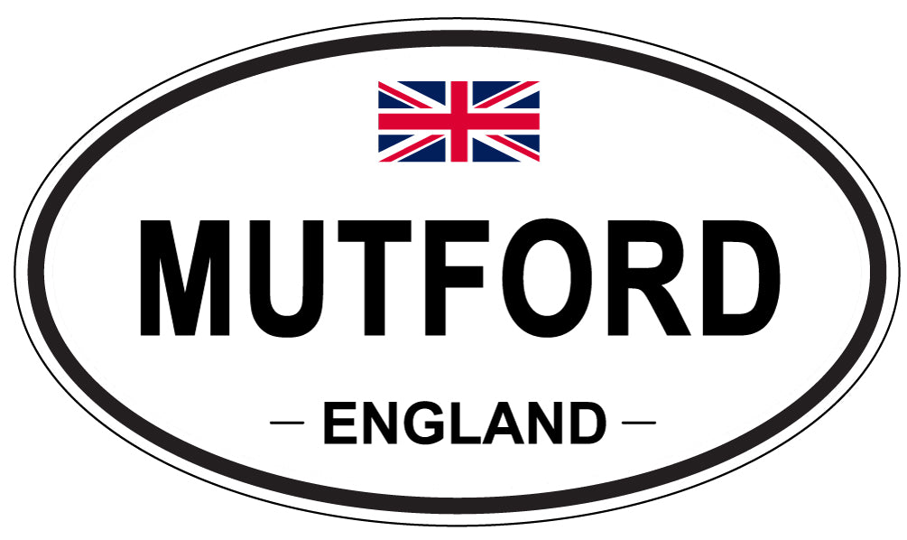 MUTFORD, ENGLAND - Oval Sticker
