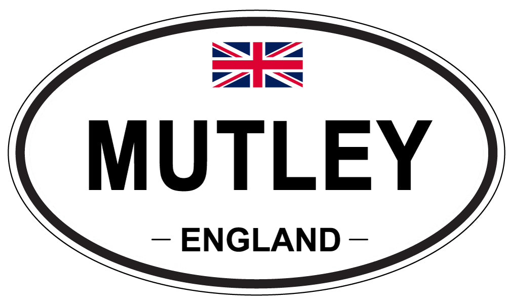 MUTLEY, ENGLAND - Oval Sticker