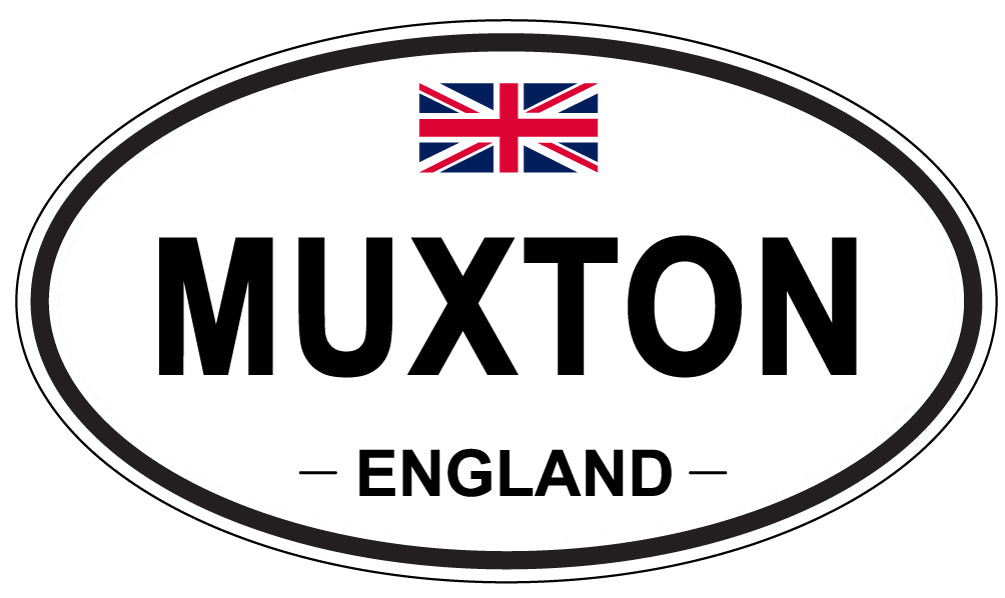 MUXTON, ENGLAND - Oval Sticker