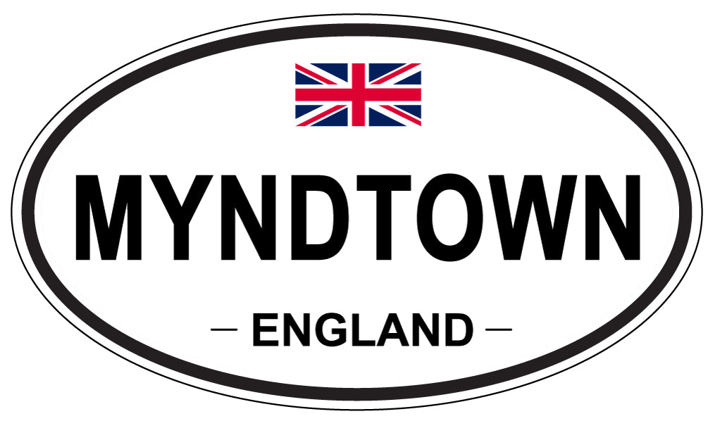 MYNDTOWN, ENGLAND - Oval Sticker